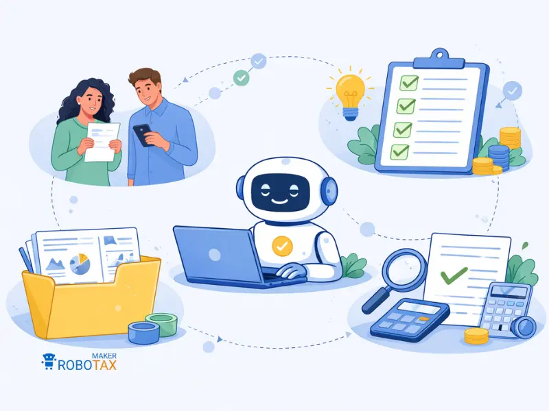 Cómo funciona RoboTaxMaker: el recorrido del cliente paso a paso